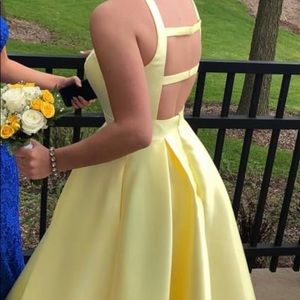 Gorgeous yellow prom dress